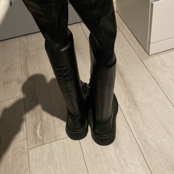 Zara Over the Knee tall lug sole boot - Picture 6 of 10